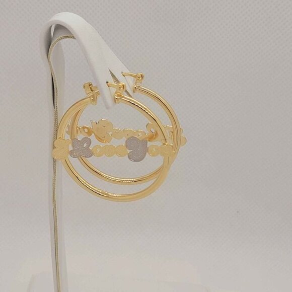 Jewelry - Brand New Brazilian 18k Gold Filled " I LOVE YOU"  Earrings